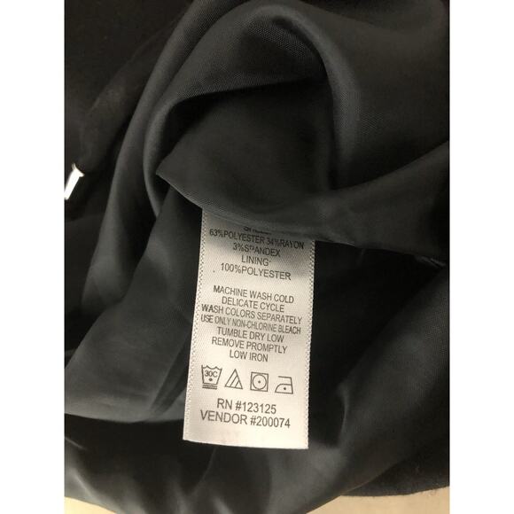 Chadwick Blazer Womens 14W Black Open Career Office Clueless Preppy Long Sleeve - Picture 8 of 9